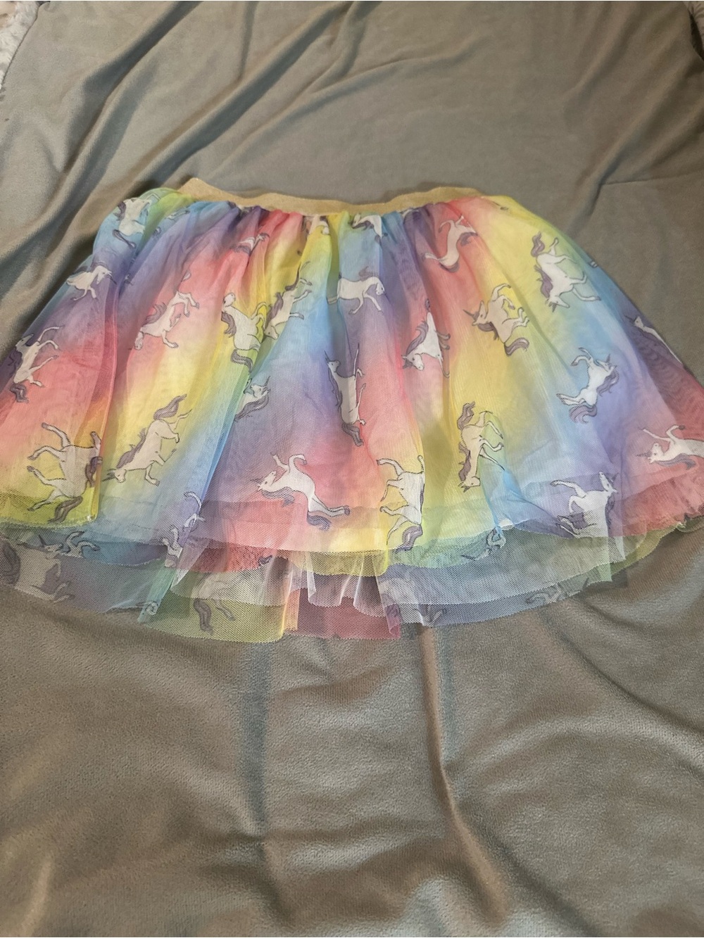 Carter's Rainbow Tulle Skirt with White Unicorns